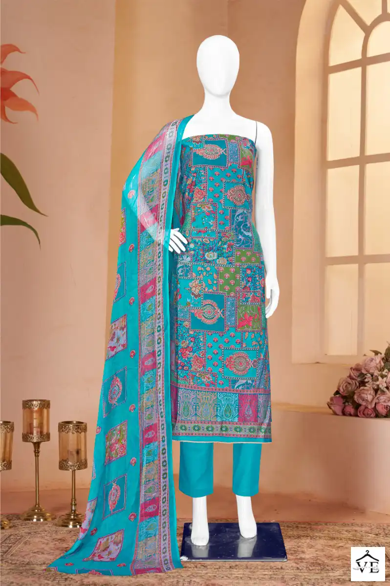 Bipson Kalarang 2322 Pure Modal Chanderi Wholesale Salwar Suit Catalog — Wholesale Salwar Suits, MPA wholesale from Surat - Gallery Image 4
