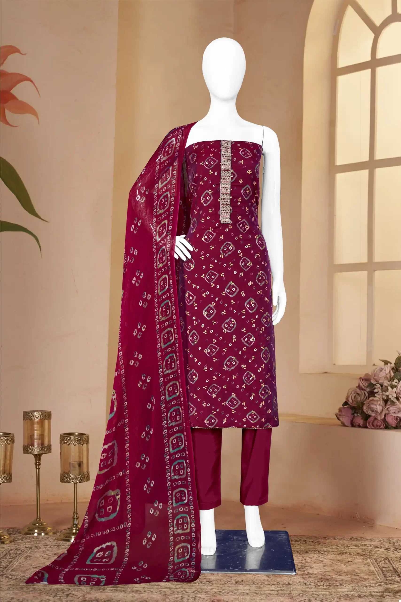 Bipson Kalarang 2333 Pure Muslin Wholesale Designer Salwar Suit Catalog - 4 Pcs Set — Wholesale Salwar Suits, MPA wholesale from Surat - Gallery Image 2