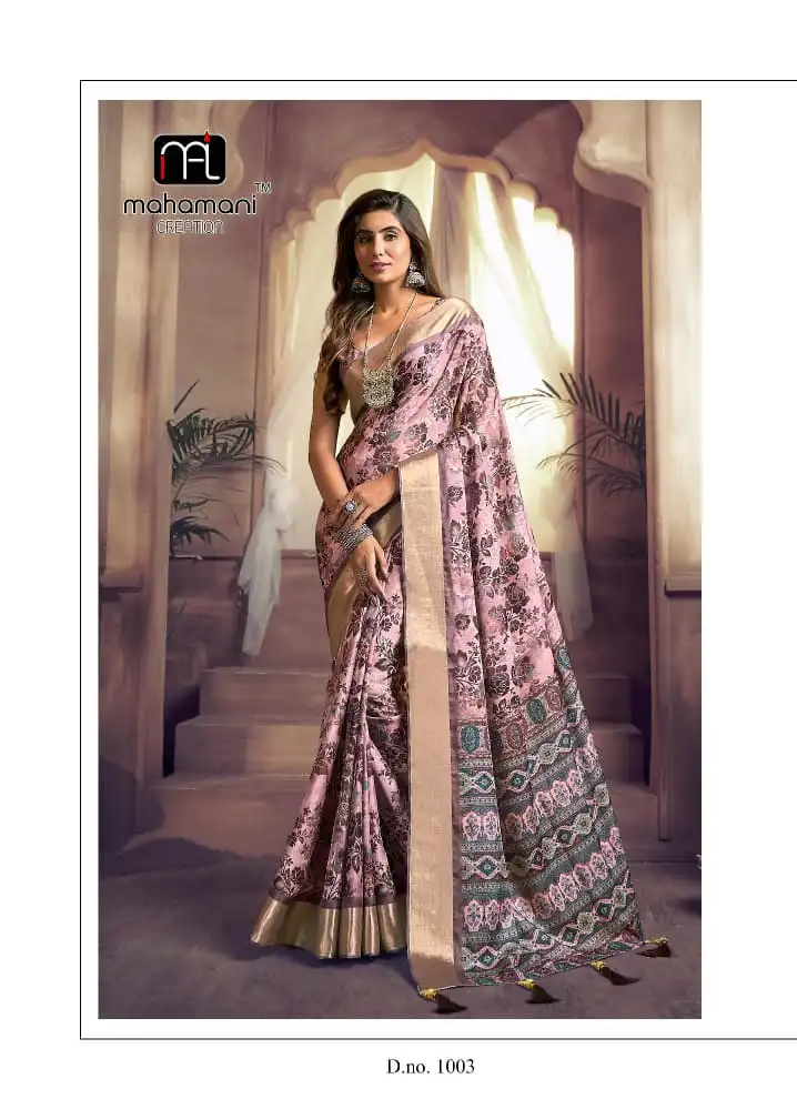 VE Kalindi Heavy Tussar Ghincha Silk Wholesale Saree Catalog — Wholesale Sarees, MPA wholesale from Surat - Gallery Image 4
