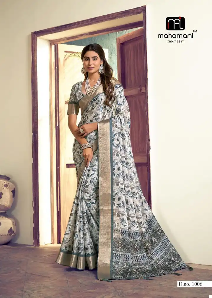 VE Kalindi Heavy Tussar Ghincha Silk Wholesale Saree Catalog — Wholesale Sarees, MPA wholesale from Surat - Gallery Image 3