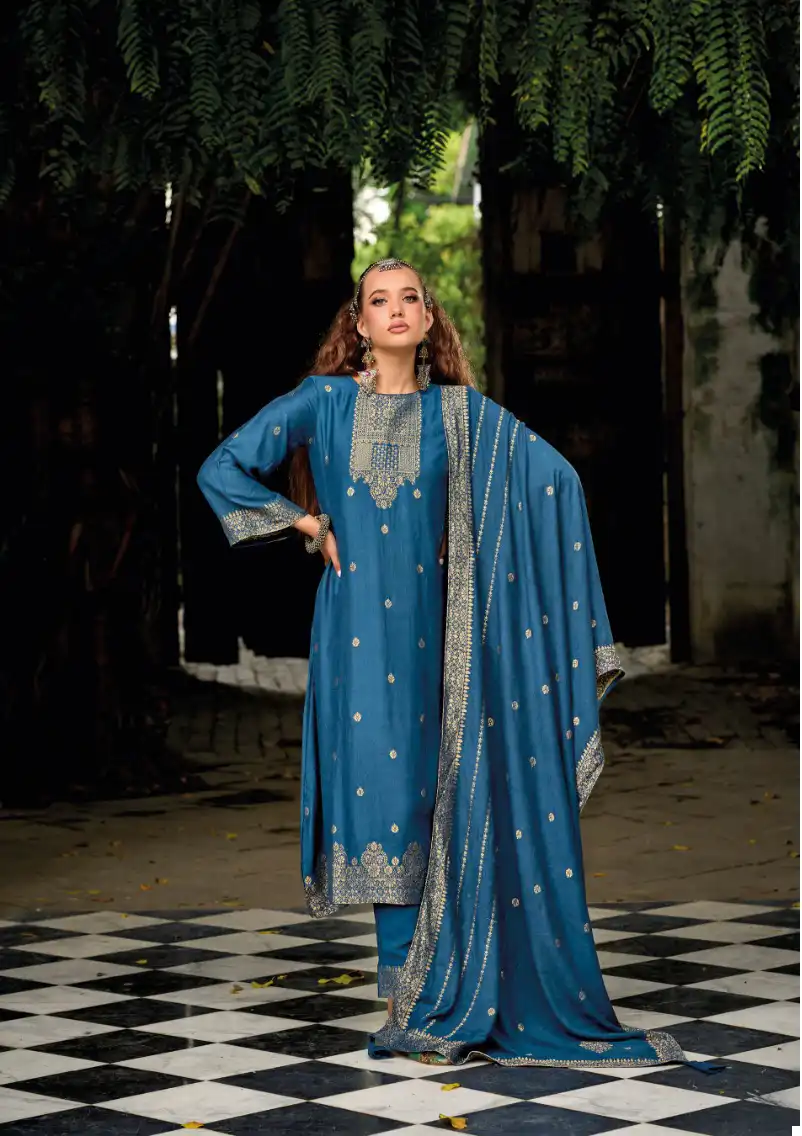 Ajraa Karigiri Pure Viscose Pashmina Wholesale Designer Winter Wear Salwar Suit Catalog — Wholesale Salwar Suits, MPA wholesale from Surat - Gallery Image 4