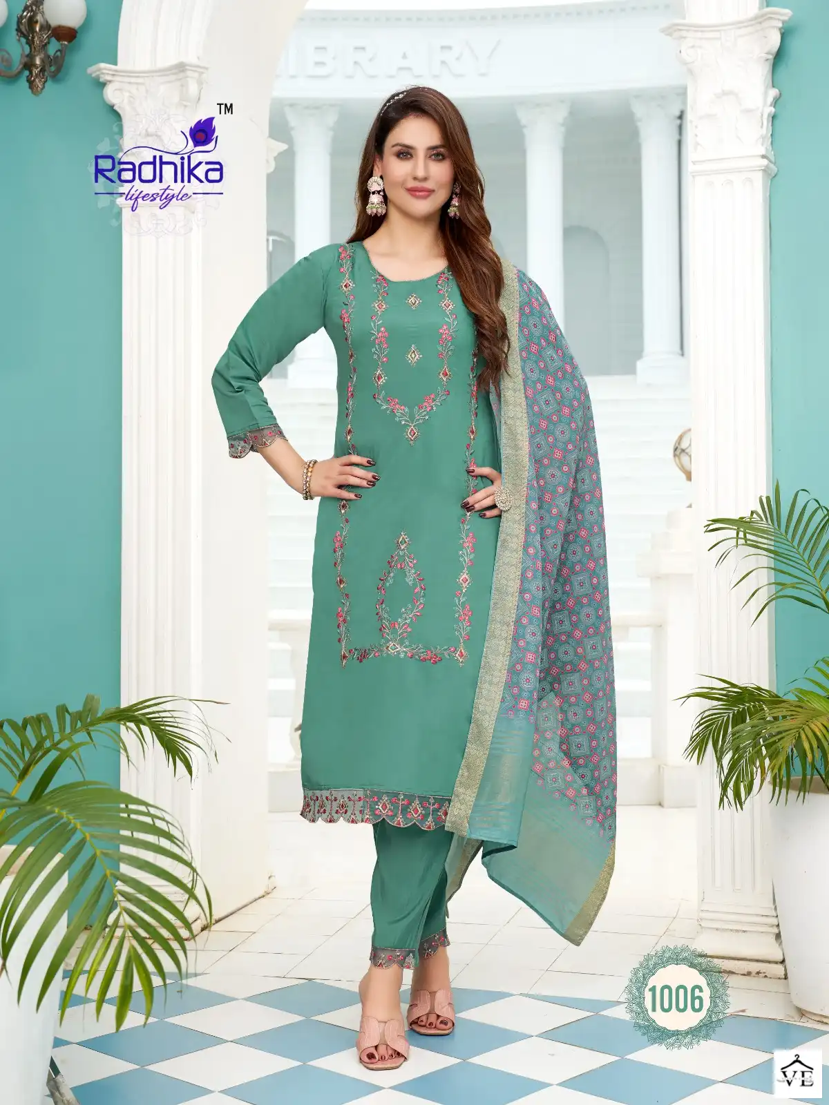 Radhika Lifestyle Kasturi Vol1 Pure Roman Silk Wholesale Designer Readymade Salwar Suit Catalog — Wholesale Salwar Suits, MPA wholesale from Surat - Gallery Image 4