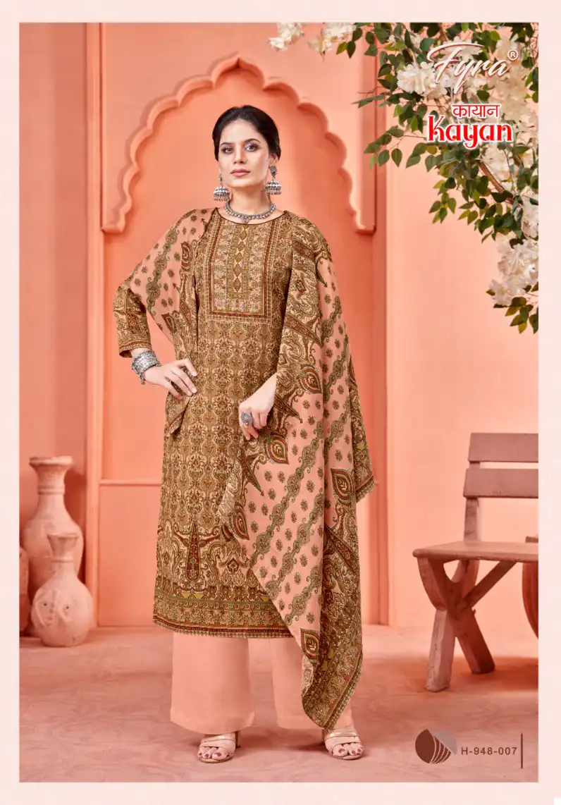Fyra Kayan Pashmina Wholesale Swarovski Work Salwar Suit Catalog — Wholesale Salwar Suits, MPA wholesale from Surat - Gallery Image 2