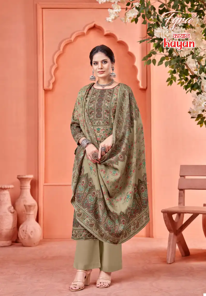 Fyra Kayan Pashmina Wholesale Swarovski Work Salwar Suit Catalog — Wholesale Salwar Suits, MPA wholesale from Surat - Gallery Image 4