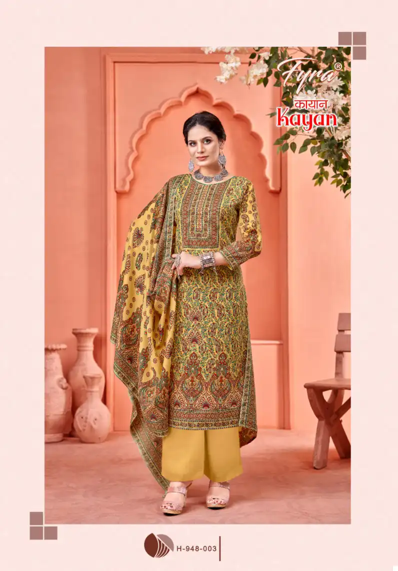 Fyra Kayan Pashmina Wholesale Swarovski Work Salwar Suit Catalog — Wholesale Salwar Suits, MPA wholesale from Surat - Gallery Image 8