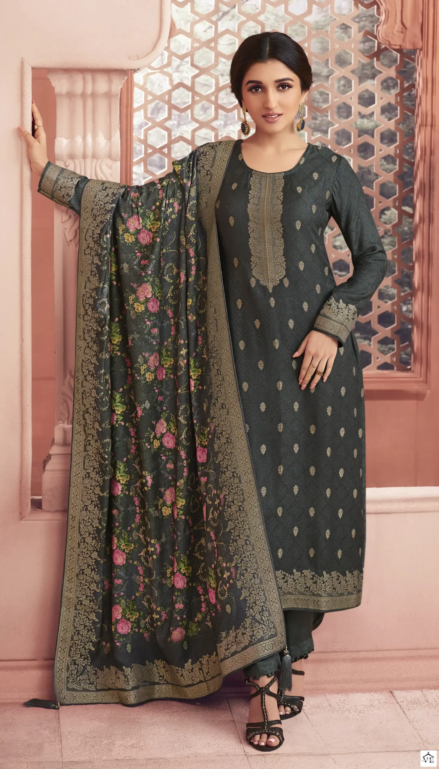Vinay Fashion Kervin Aadhira 4 Self Weaved Viscose Pashmina Jacquard Wholesale Designer Winter Wear Salwar Suit Catalog — Wholesale Salwar Suits, MPA wholesale from Surat - Gallery Image 3
