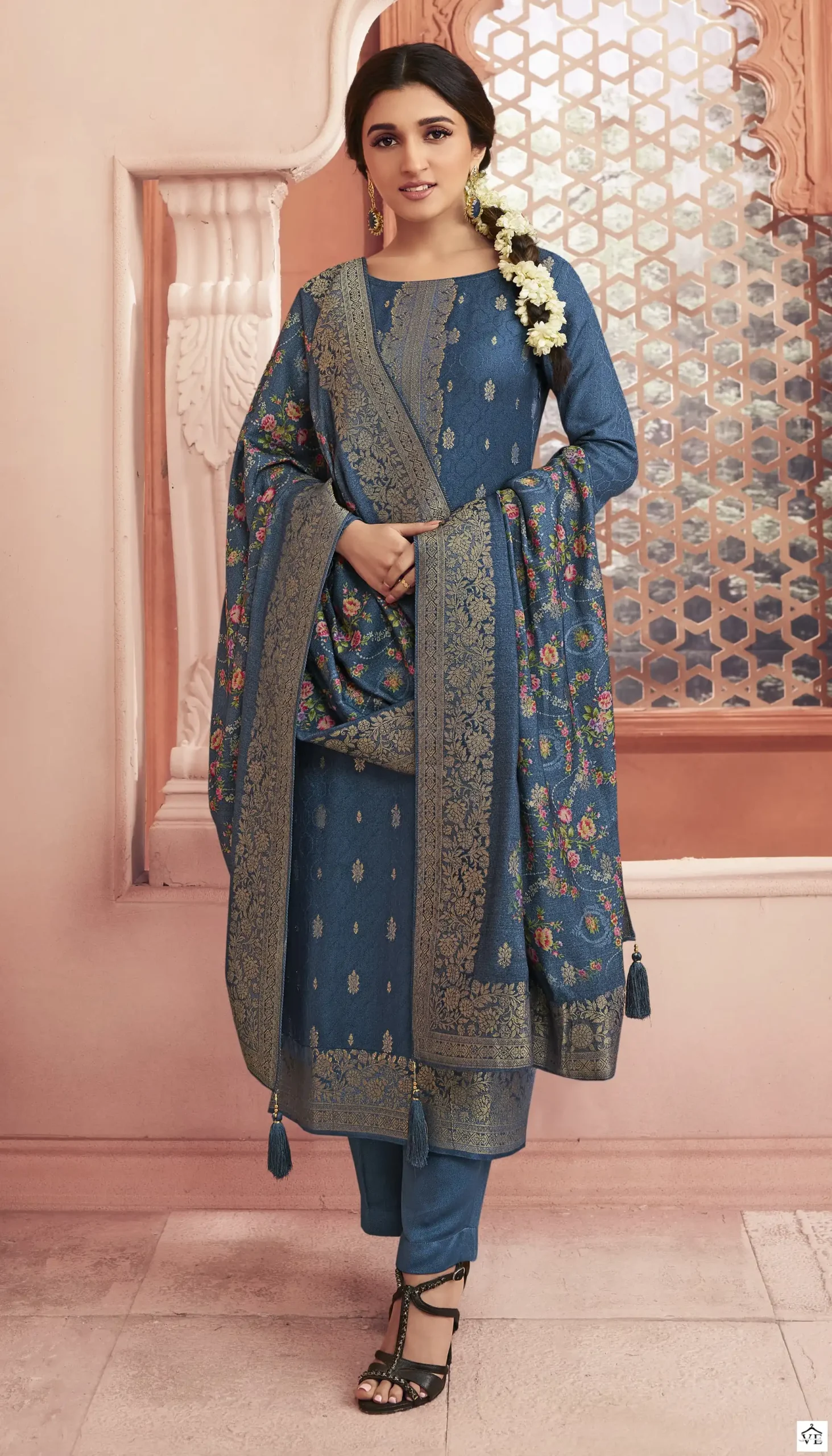 Vinay Fashion Kervin Aadhira 4 Self Weaved Viscose Pashmina Jacquard Wholesale Designer Winter Wear Salwar Suit Catalog — Wholesale Salwar Suits, MPA wholesale from Surat - Gallery Image 4