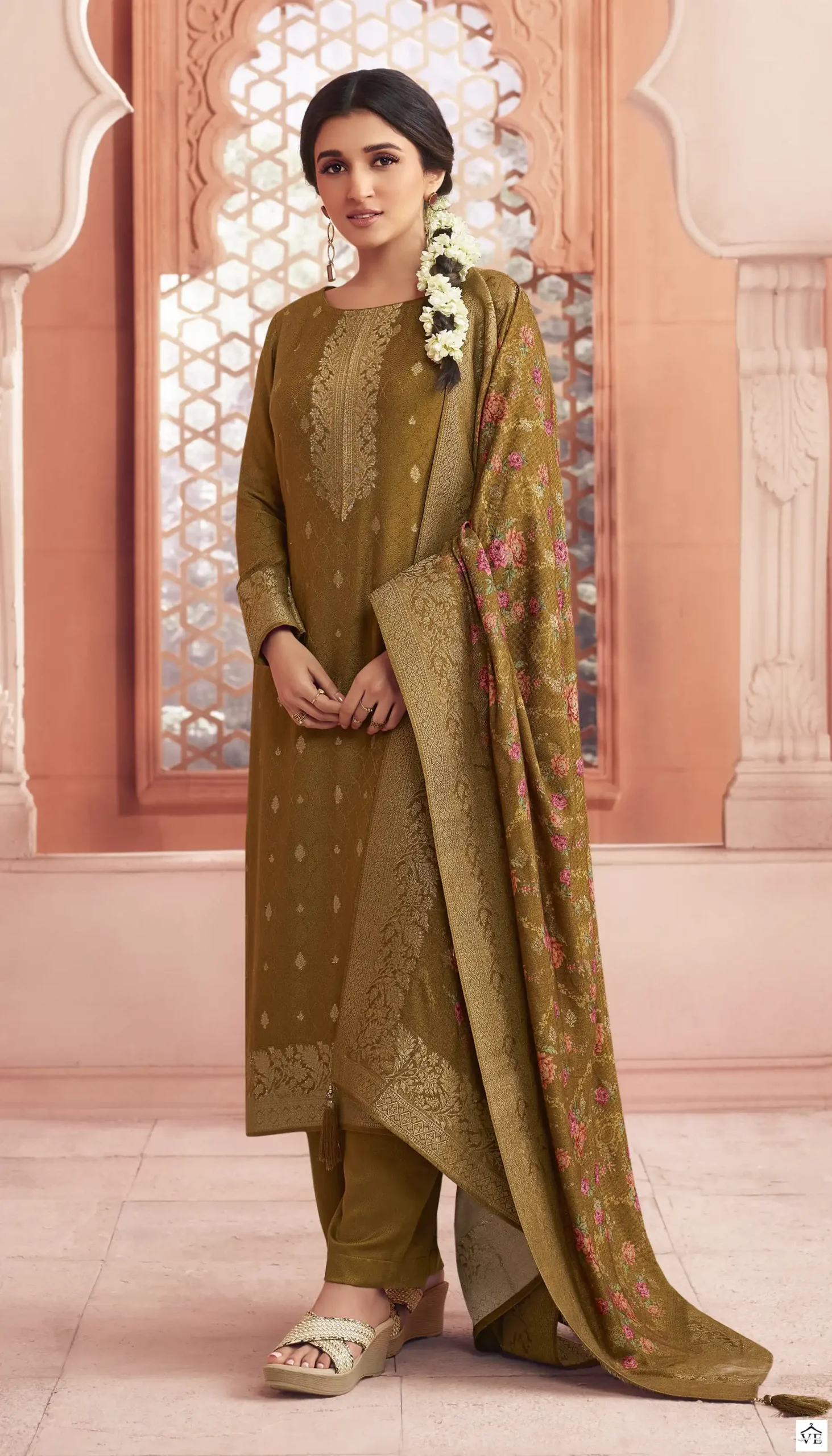 Vinay Fashion Kervin Aadhira 4 Self Weaved Viscose Pashmina Jacquard Wholesale Designer Winter Wear Salwar Suit Catalog — Wholesale Salwar Suits, MPA wholesale from Surat — view 5