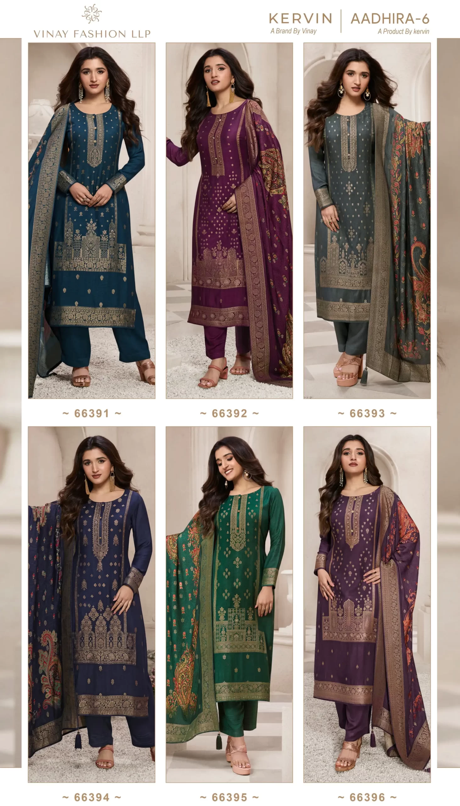 Vinay Fashion Kervin Aadhira 6 Viscose Pashmina Wholesale Designer Salwar Suit Catalog — Wholesale Salwar Suits, MPA wholesale from Surat — view 7