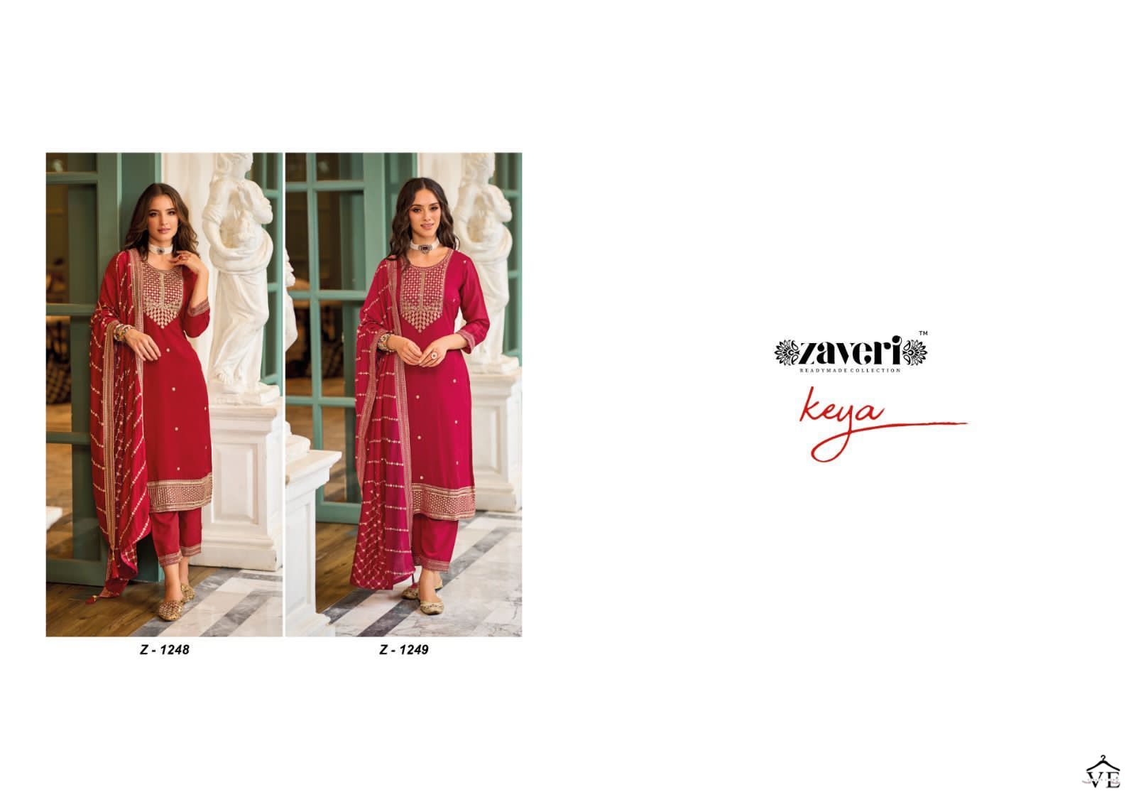 Zaveri Keya Silk Wholesale Designer Readymade Party Wear Salwar Suit Catalog — Wholesale Salwar Suits, MPA wholesale from Surat — view 3