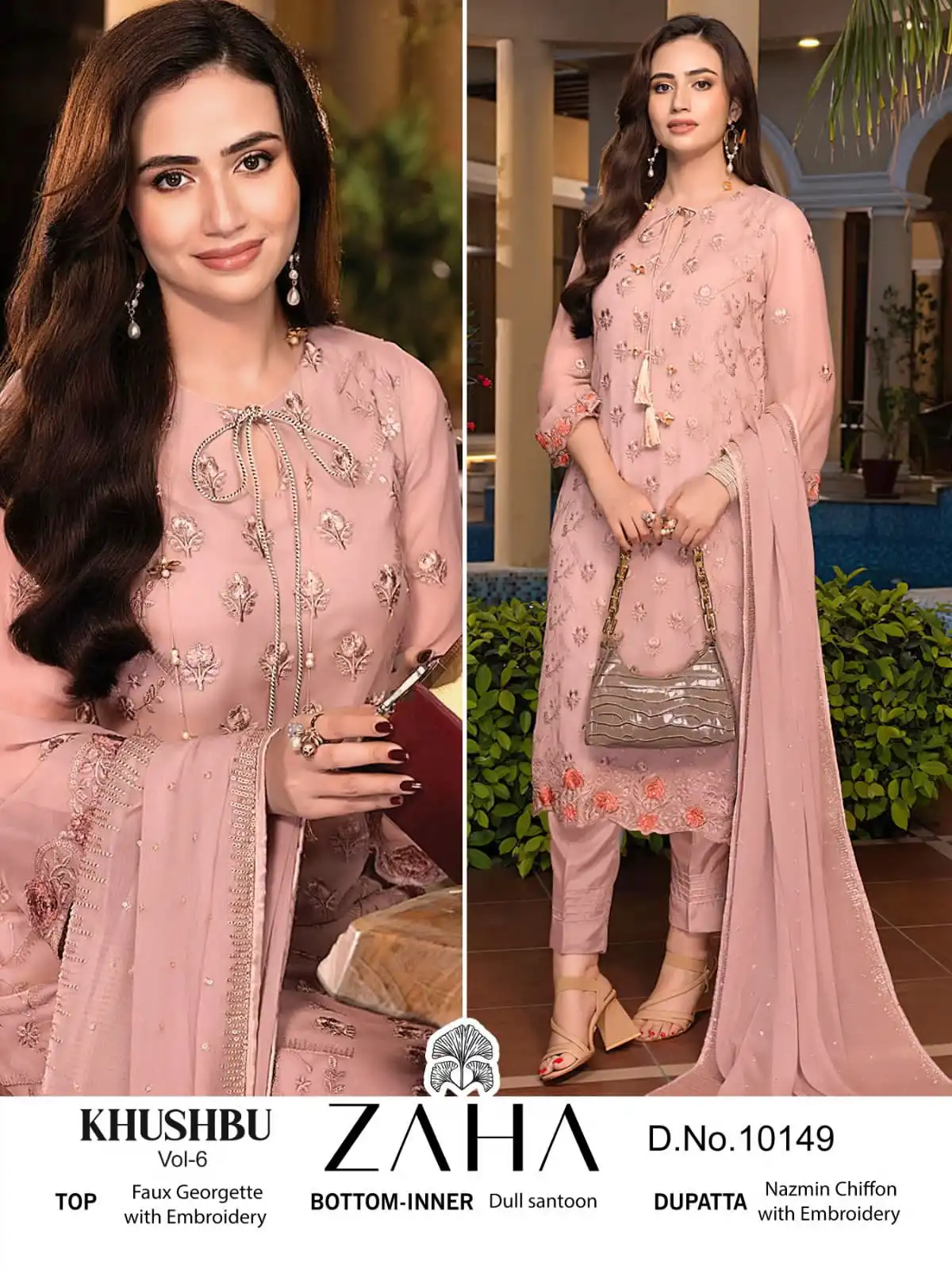 Zaha Khushbu Vol 6 Georgette Wholesale Pakistani Suits Catalog — Wholesale Salwar Suits, MPA wholesale from Surat - Gallery Image 5
