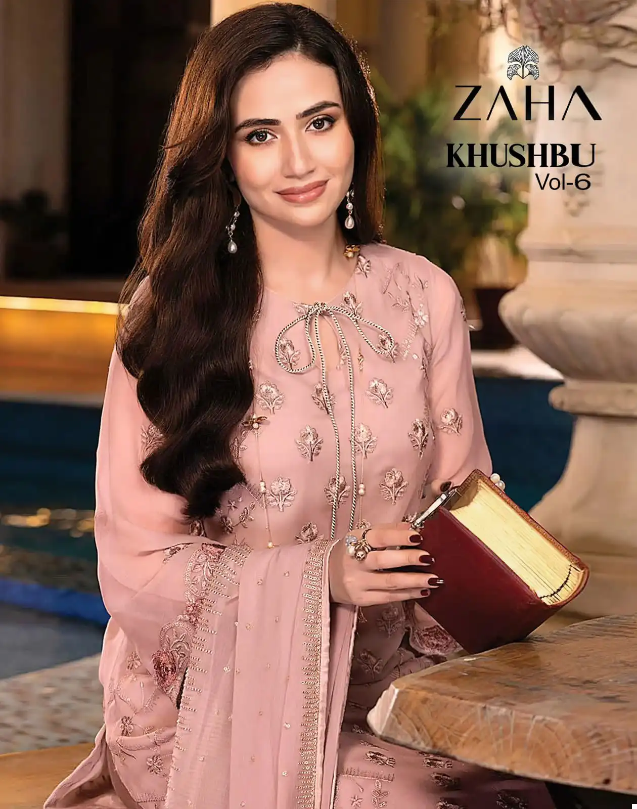 Zaha Khushbu Vol 6 Georgette Wholesale Pakistani Suits Catalog — Wholesale Salwar Suits, MPA wholesale from Surat — view 1