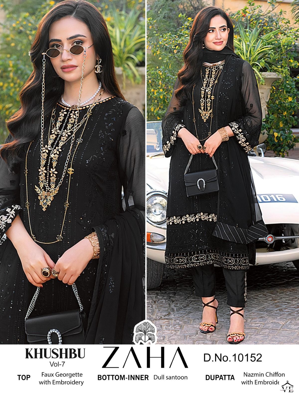 Zaha Khushbu Vol 7 Georgette Wholesale Heavy Embroidered Pakistani Salwar Suit Catalog — Wholesale Salwar Suits, MPA wholesale from Surat - Gallery Image 5