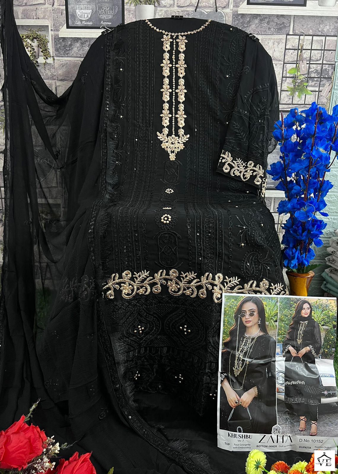 Zaha Khushbu Vol 7 Georgette Wholesale Heavy Embroidered Pakistani Salwar Suit Catalog — Wholesale Salwar Suits, MPA wholesale from Surat - Gallery Image 6