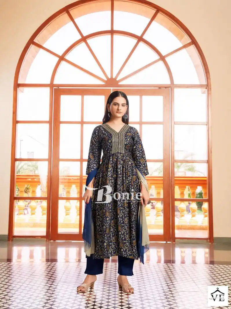 Bonie Kiara Heavy Chanderi Wholesale Readymade Salwar Suit Catalog — Wholesale Salwar Suits, bonie wholesale from Surat - Gallery Image 2