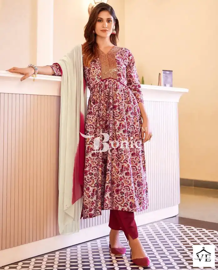 Bonie Kiara Heavy Chanderi Wholesale Readymade Salwar Suit Catalog — Wholesale Salwar Suits, bonie wholesale from Surat — view 1