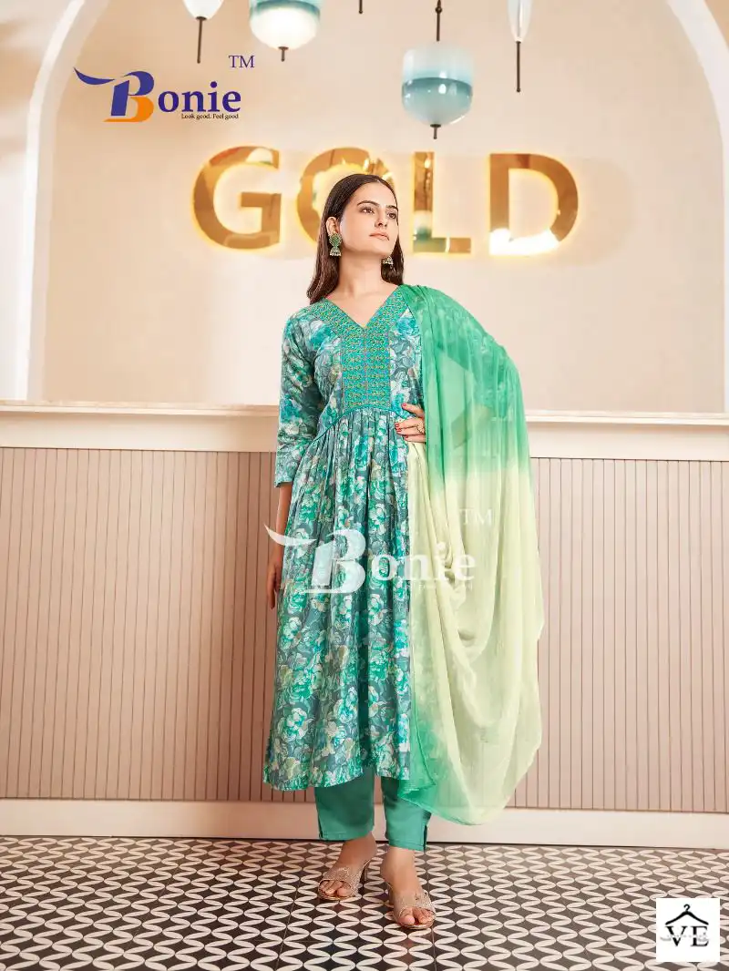 Bonie Kiara Heavy Chanderi Wholesale Readymade Salwar Suit Catalog — Wholesale Salwar Suits, bonie wholesale from Surat - Gallery Image 3