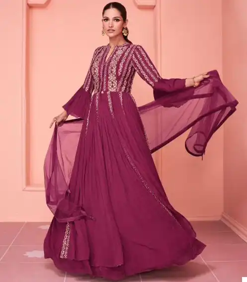 Sayuri Kiaraa Chinon Silk / Real Gerogette Wholesale Designer Collection Catalog — Wholesale Salwar Suits, Sayuri Designer wholesale from Surat — view 1