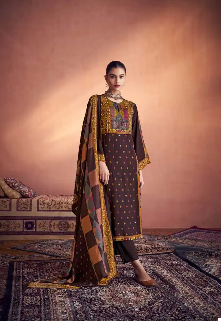 Sarg Kilim Staple Twill Wholesale Designer Salwar Suit Catalog — Wholesale Salwar Suits, MPA wholesale from Surat - Gallery Image 2