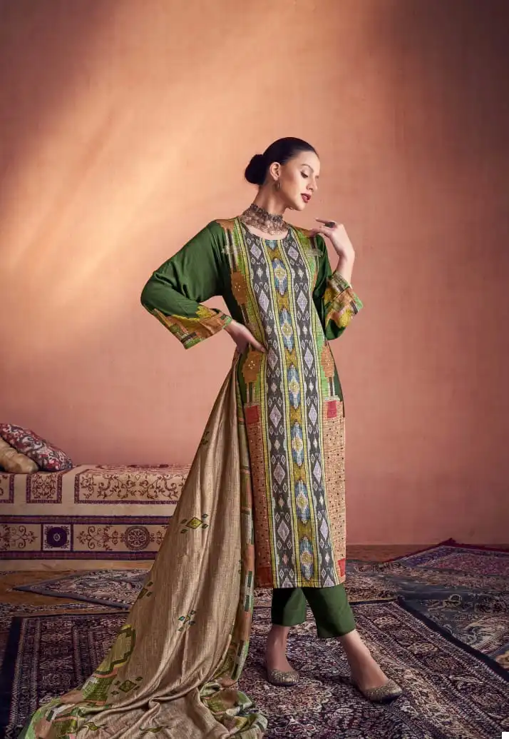 Sarg Kilim Staple Twill Wholesale Designer Salwar Suit Catalog — Wholesale Salwar Suits, MPA wholesale from Surat - Gallery Image 3