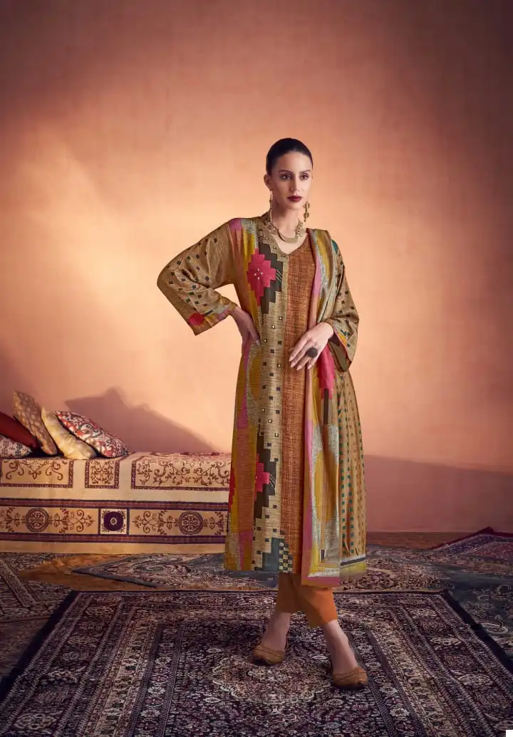 Sarg Kilim Staple Twill Wholesale Designer Salwar Suit Catalog — Wholesale Salwar Suits, MPA wholesale from Surat - Gallery Image 4