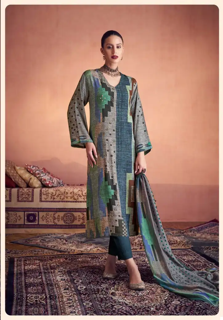 Sarg Kilim Staple Twill Wholesale Designer Salwar Suit Catalog — Wholesale Salwar Suits, MPA wholesale from Surat - Gallery Image 5