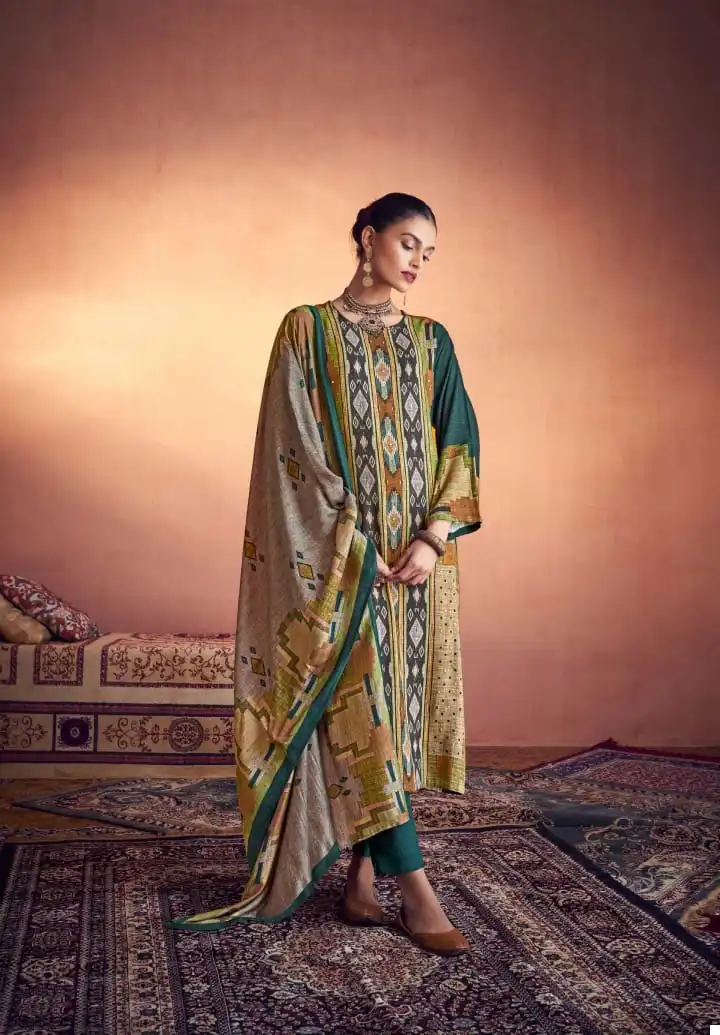 Sarg Kilim Staple Twill Wholesale Designer Salwar Suit Catalog — Wholesale Salwar Suits, MPA wholesale from Surat - Gallery Image 7