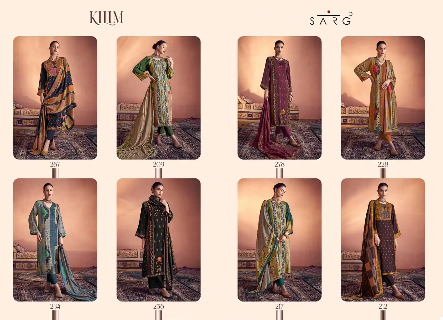 Sarg Kilim Staple Twill Wholesale Designer Salwar Suit Catalog — Wholesale Salwar Suits, MPA wholesale from Surat — view 8