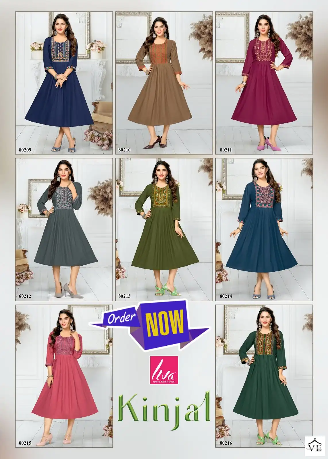 Mayra Kinjal Rayon 14 Kg Wholesale Long Kurtis Catalog — Wholesale Kurtis, MPA wholesale from Surat — view 9