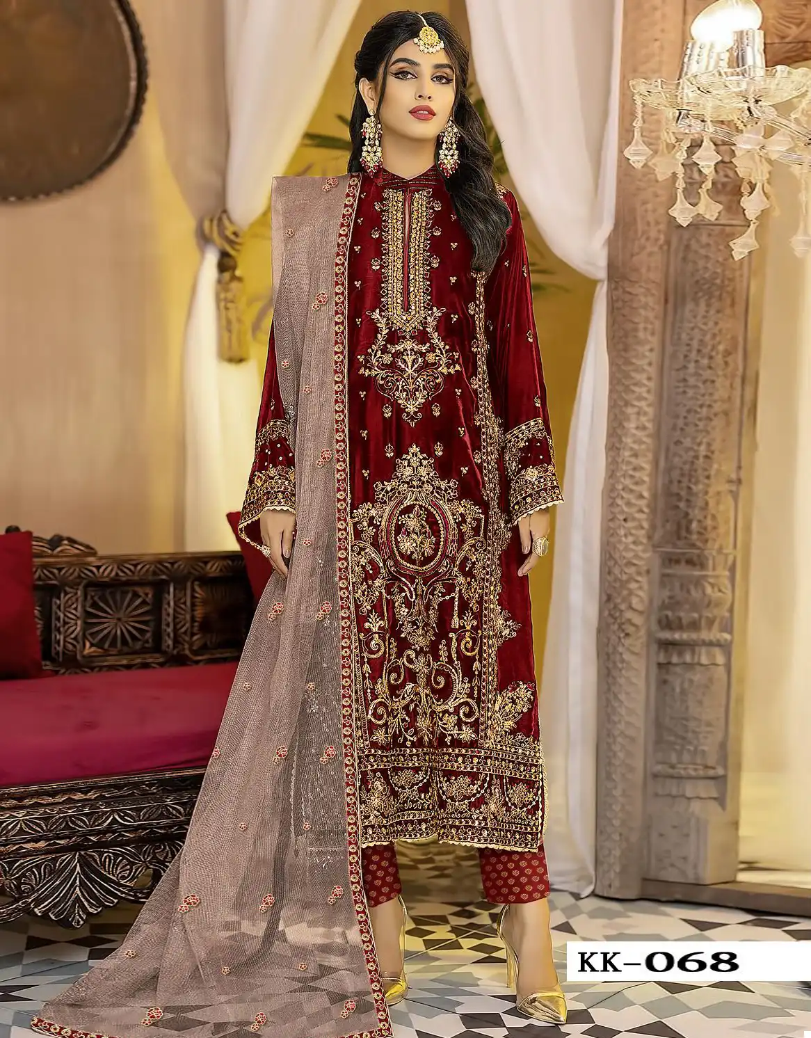 Kross Kulture Kk 68 Velvet Wholesale Designer Pakistani Winter Wear Salwar Suit Catalog — Wholesale Salwar Suits, MPA wholesale from Surat — view 1