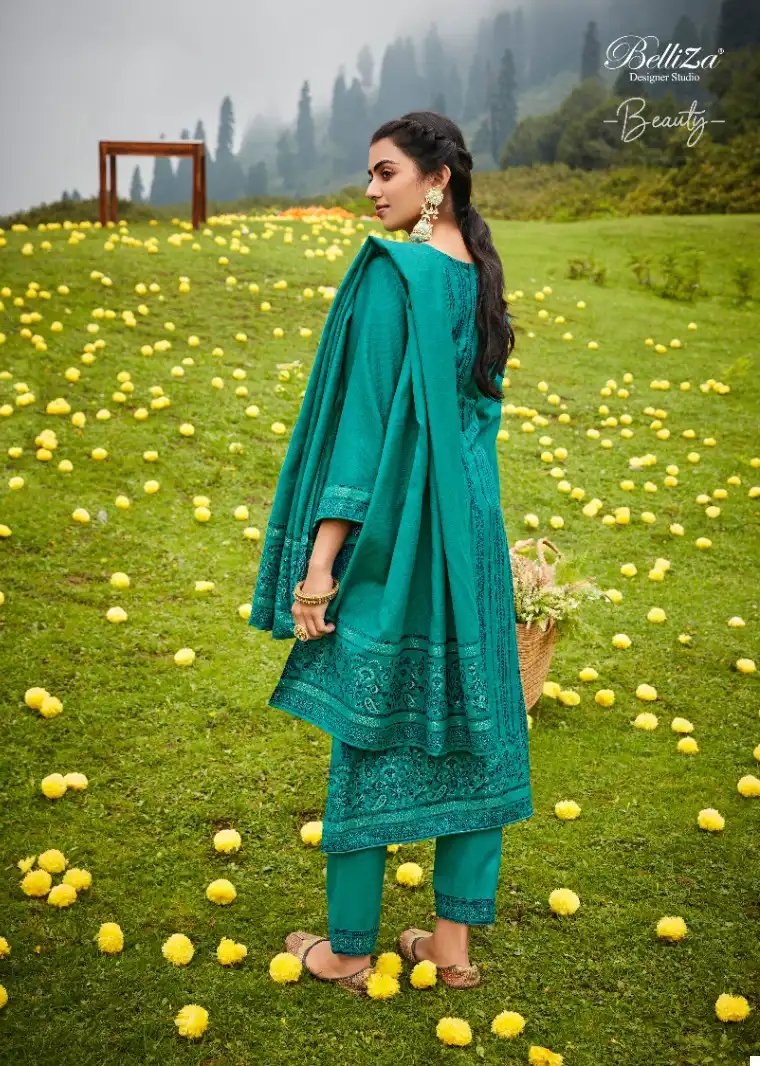 Belliza Designer Kudrat Pashmina Wholesale Fancy Designer Winter Wear Salwar Suit Catalog — Wholesale Salwar Suits, Belliza Designer wholesale from Surat - Gallery Image 6