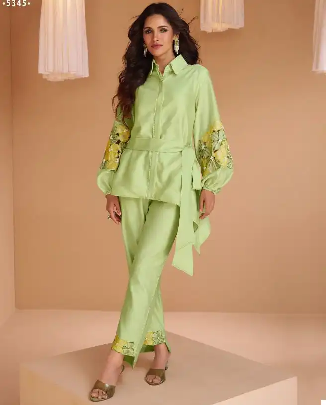 Sayuri Designer Kundan Silk Wholesale Designer Party Wear Cord Sets Catalog