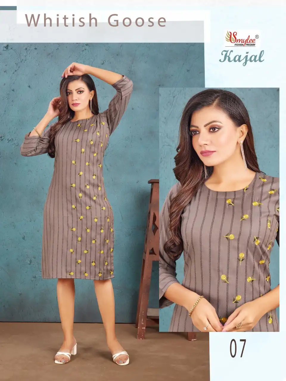 Rung Kajal Heavy Bombay Wiving Lining Rayon Wholesale Kurtis Catalog — Wholesale Kurtis, MPA wholesale from Surat - Gallery Image 2