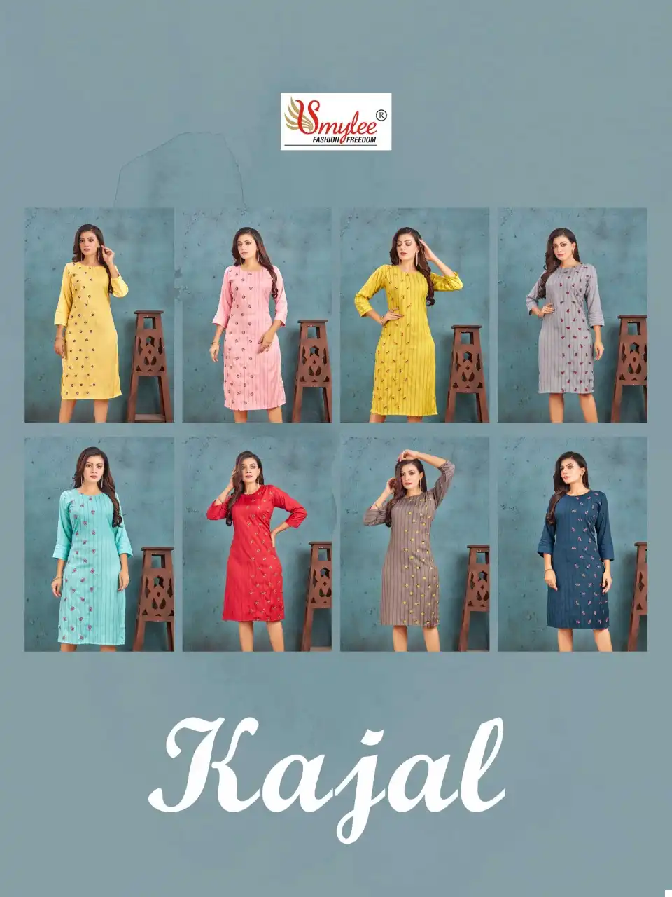 Rung Kajal Heavy Bombay Wiving Lining Rayon Wholesale Kurtis Catalog — Wholesale Kurtis, MPA wholesale from Surat — view 9