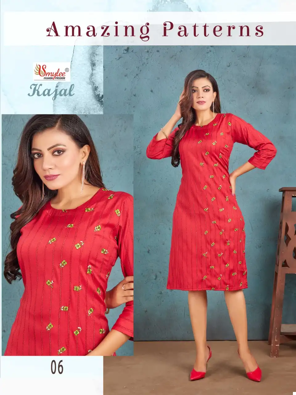 Rung Kajal Heavy Bombay Wiving Lining Rayon Wholesale Kurtis Catalog — Wholesale Kurtis, MPA wholesale from Surat - Gallery Image 6