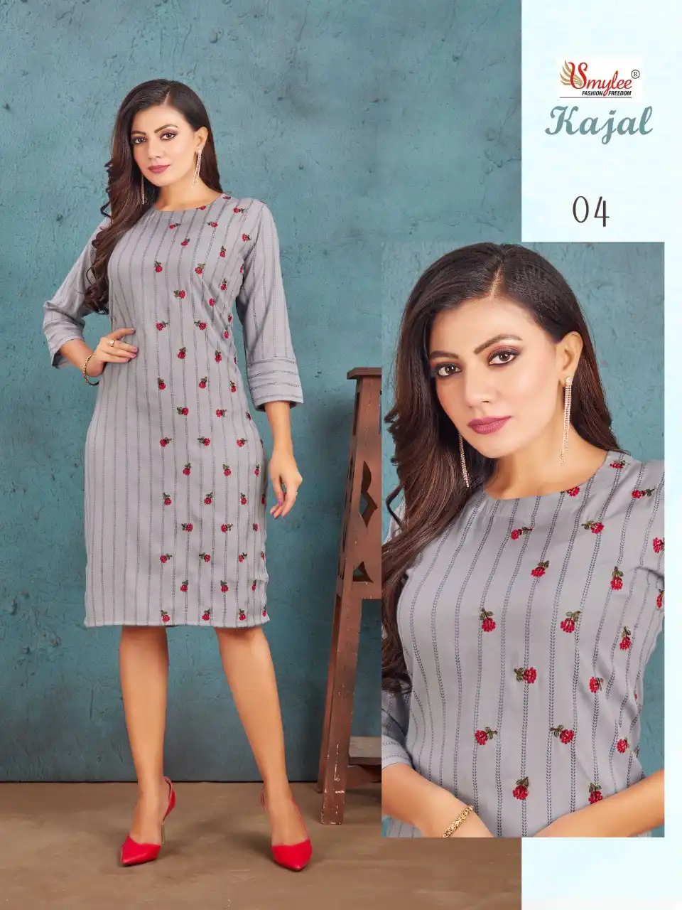Rung Kajal Heavy Bombay Wiving Lining Rayon Wholesale Kurtis Catalog — Wholesale Kurtis, MPA wholesale from Surat - Gallery Image 8