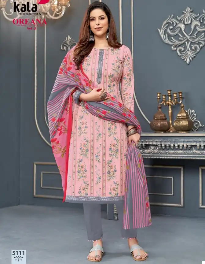 Kala Oreana Vol-5 Pure Cotton Wholesale Readymade Suits Catalog — Wholesale Salwar Suits, MPA wholesale from Surat — view 1
