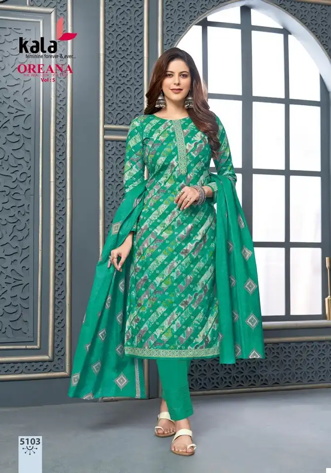 Kala Oreana Vol-5 Pure Cotton Wholesale Readymade Suits Catalog — Wholesale Salwar Suits, MPA wholesale from Surat - Gallery Image 12