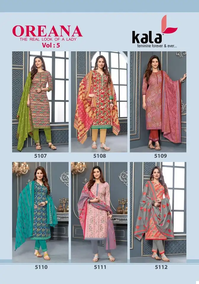 Kala Oreana Vol-5 Pure Cotton Wholesale Readymade Suits Catalog — Wholesale Salwar Suits, MPA wholesale from Surat - Gallery Image 13