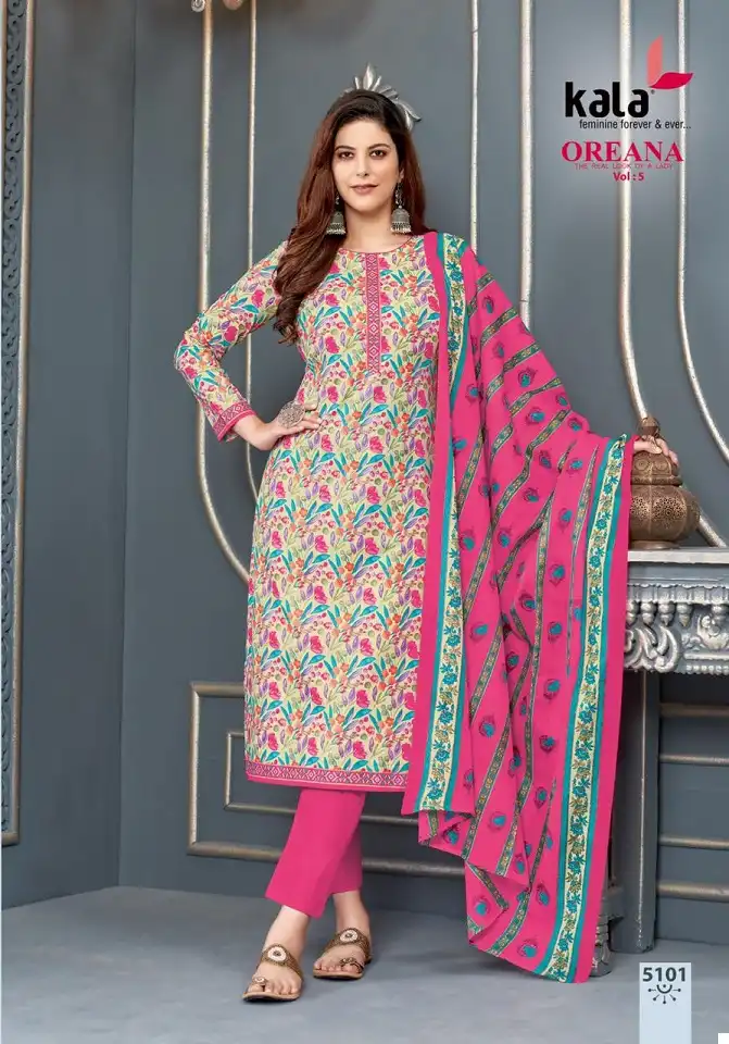 Kala Oreana Vol-5 Pure Cotton Wholesale Readymade Suits Catalog — Wholesale Salwar Suits, MPA wholesale from Surat - Gallery Image 2