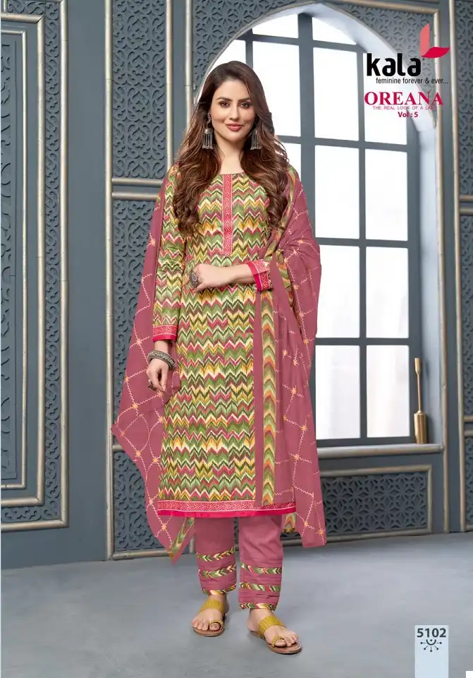 Kala Oreana Vol-5 Pure Cotton Wholesale Readymade Suits Catalog — Wholesale Salwar Suits, MPA wholesale from Surat - Gallery Image 3