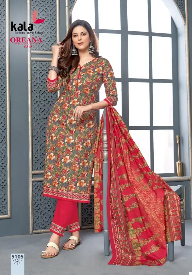 Kala Oreana Vol-5 Pure Cotton Wholesale Readymade Suits Catalog — Wholesale Salwar Suits, MPA wholesale from Surat - Gallery Image 5