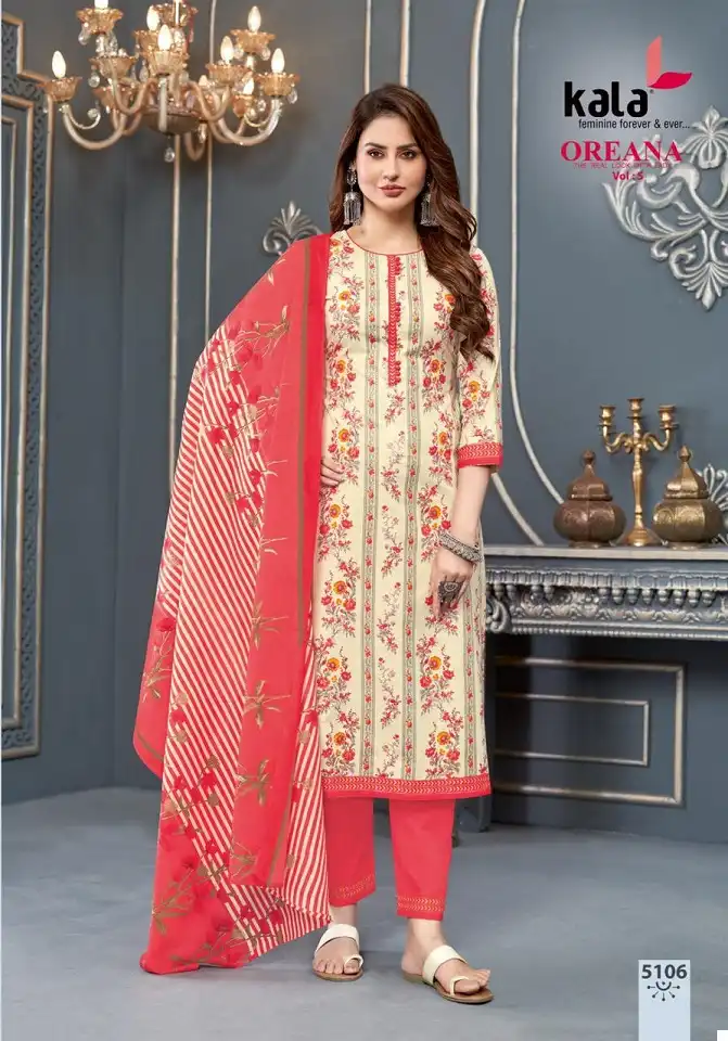 Kala Oreana Vol-5 Pure Cotton Wholesale Readymade Suits Catalog — Wholesale Salwar Suits, MPA wholesale from Surat - Gallery Image 6