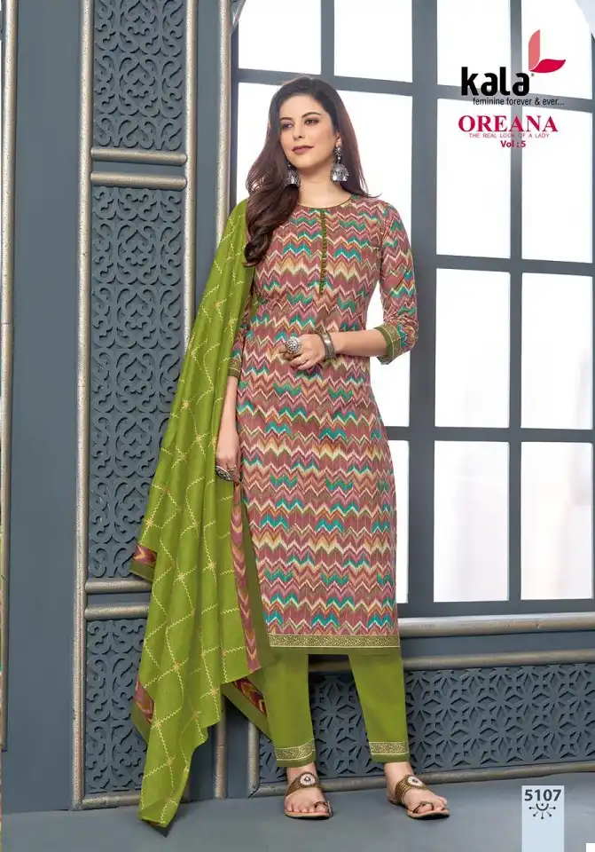 Kala Oreana Vol-5 Pure Cotton Wholesale Readymade Suits Catalog — Wholesale Salwar Suits, MPA wholesale from Surat - Gallery Image 8