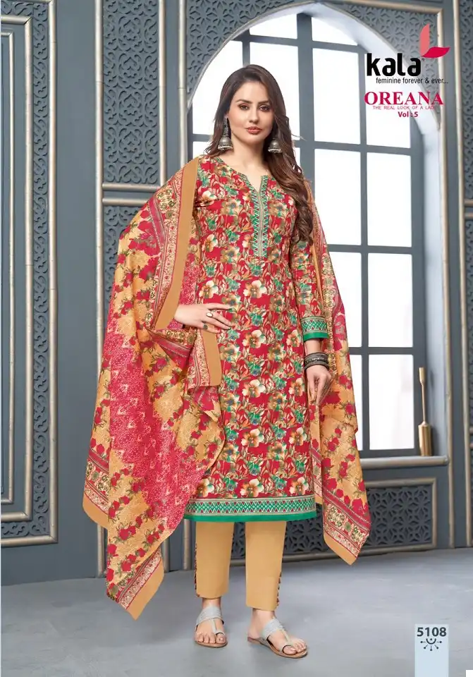 Kala Oreana Vol-5 Pure Cotton Wholesale Readymade Suits Catalog — Wholesale Salwar Suits, MPA wholesale from Surat - Gallery Image 9