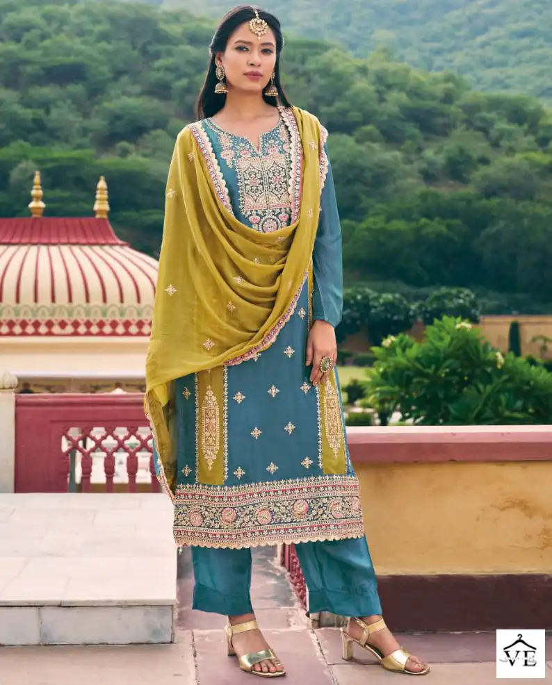 Your Choice Kavya Heavy Chinon Wholesale Designer Readymade Salwar Suit Catalog — Wholesale Salwar Suits, MPA wholesale from Surat — view 1