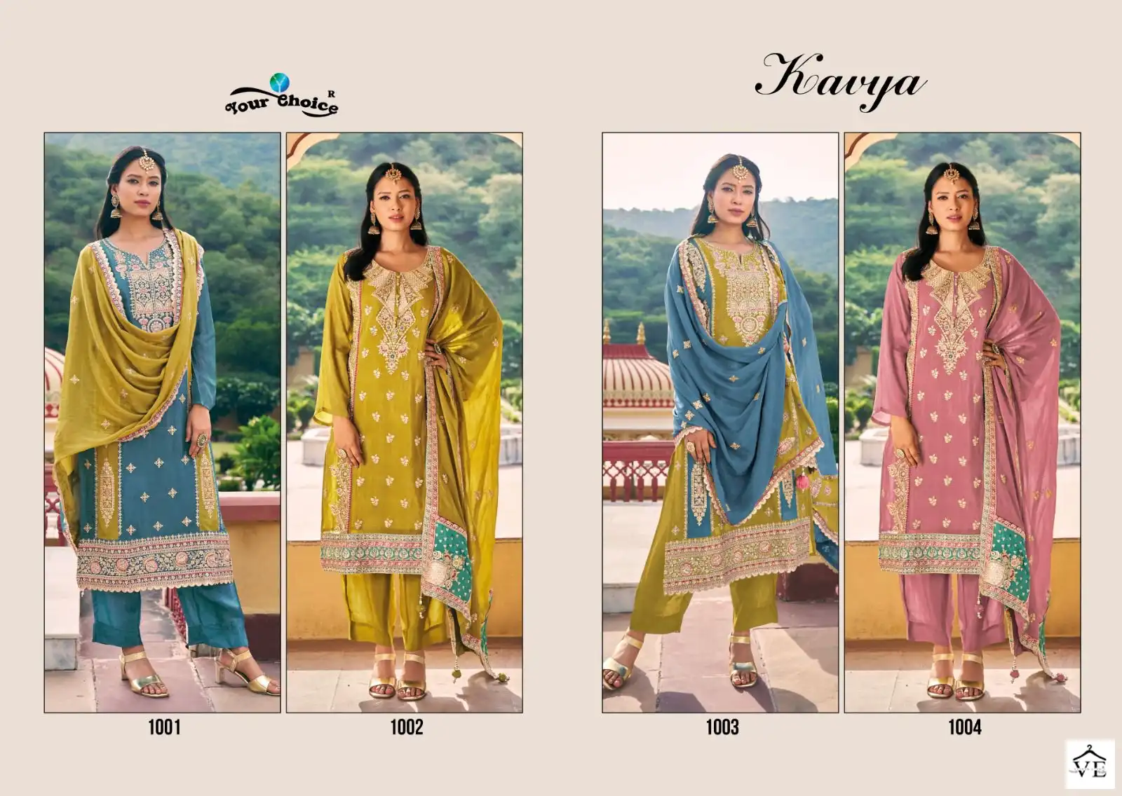 Your Choice Kavya Heavy Chinon Wholesale Designer Readymade Salwar Suit Catalog — Wholesale Salwar Suits, MPA wholesale from Surat — view 5