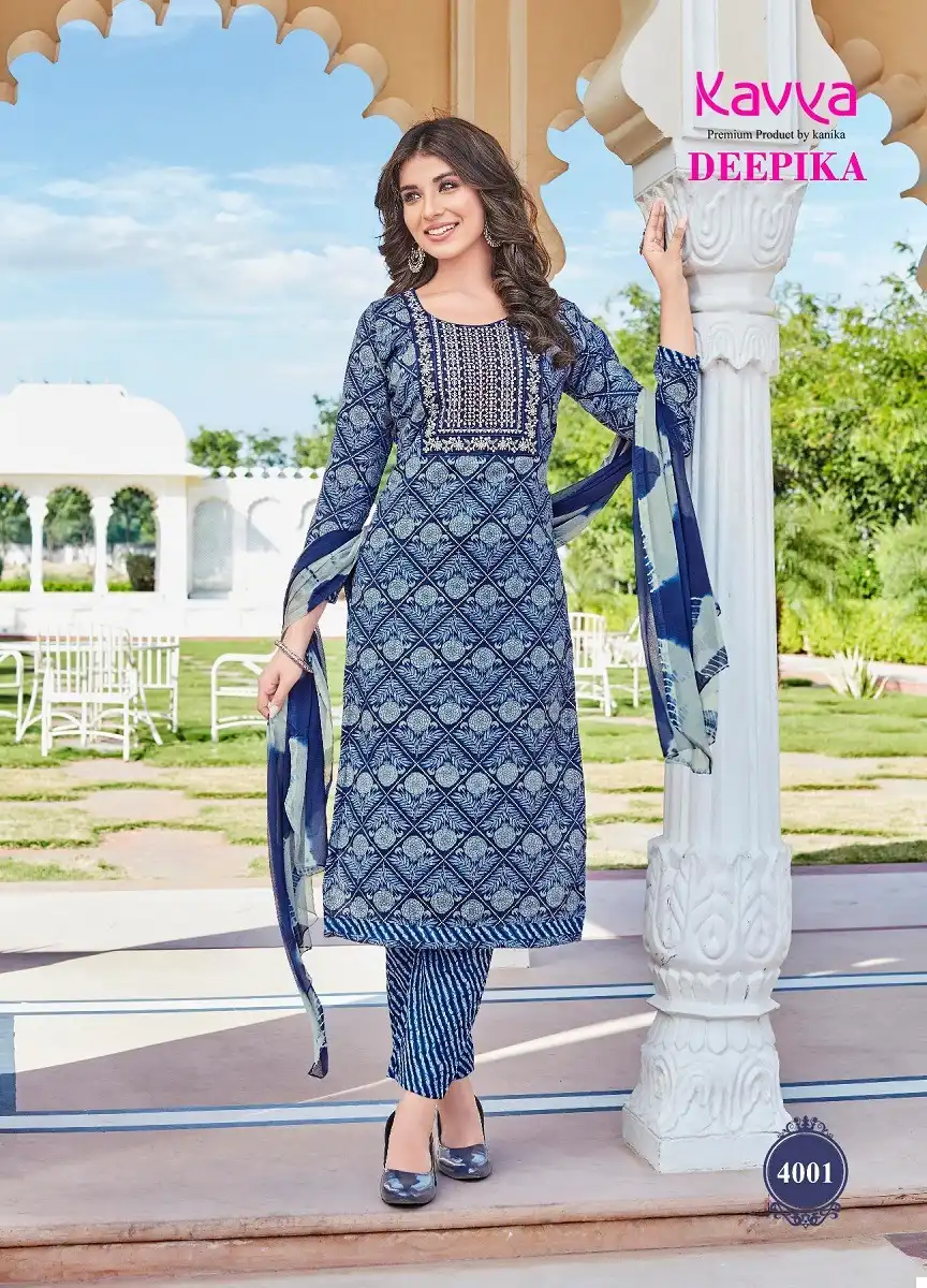 Kavya Deepika Vol 4 Heavy Rayon Capsule Wholesale Readymade Salwar Suit Catalog — Wholesale Salwar Suits, MPA wholesale from Surat — view 2