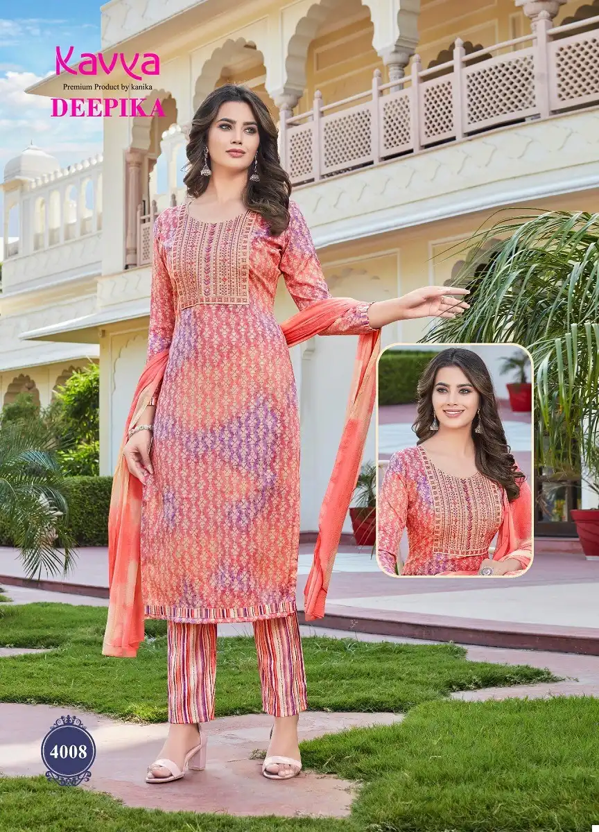 Kavya Deepika Vol 4 Heavy Rayon Capsule Wholesale Readymade Salwar Suit Catalog — Wholesale Salwar Suits, MPA wholesale from Surat — view 9