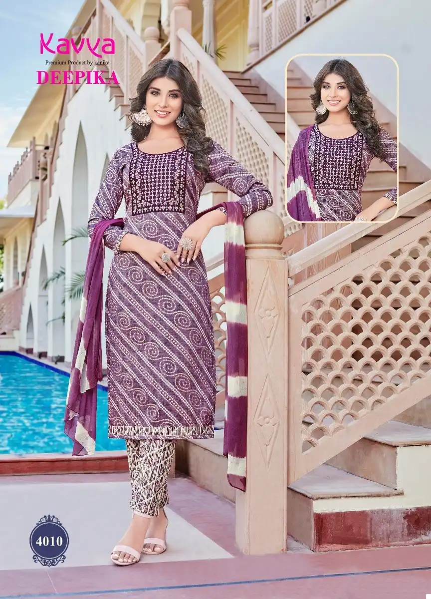 Kavya Deepika Vol 4 Heavy Rayon Capsule Wholesale Readymade Salwar Suit Catalog — Wholesale Salwar Suits, MPA wholesale from Surat — view 10